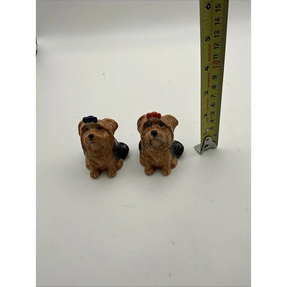 Kevin Francis Face Pots Lexie the Yorkie 2pc Yorkshire Terrier Trinket Pots